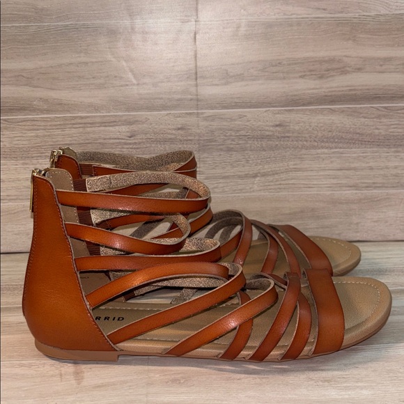 Torrid Brown Faux Leather Gladiator Sandals - Picture 3 of 6